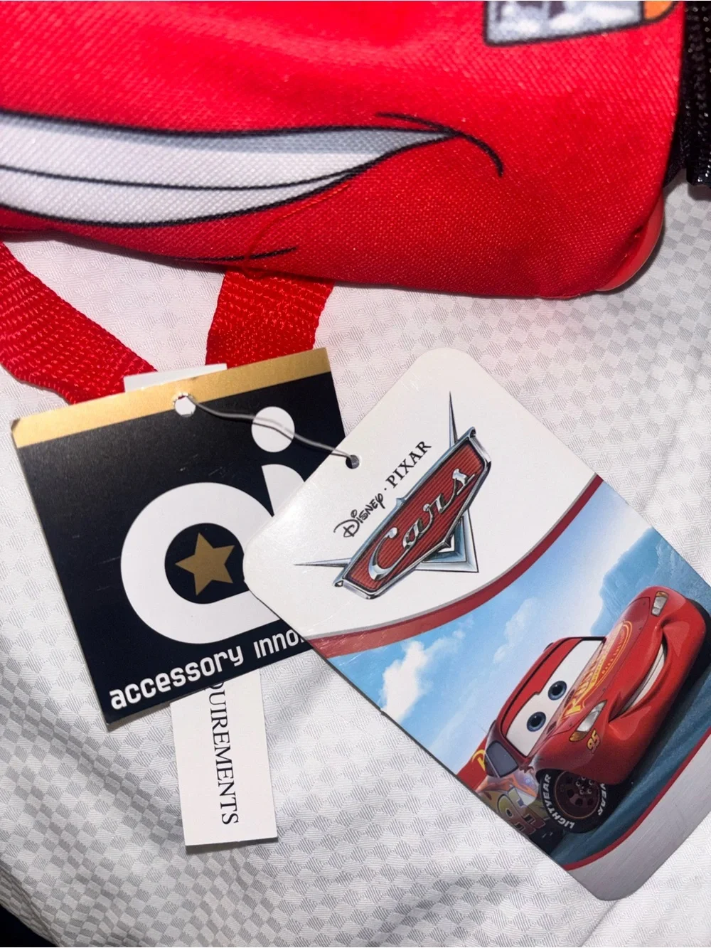New Disney Pixar Cars Lightning McQueen Rust-eze Red Kids Backpack + lunch bag - Picture 4 of 10